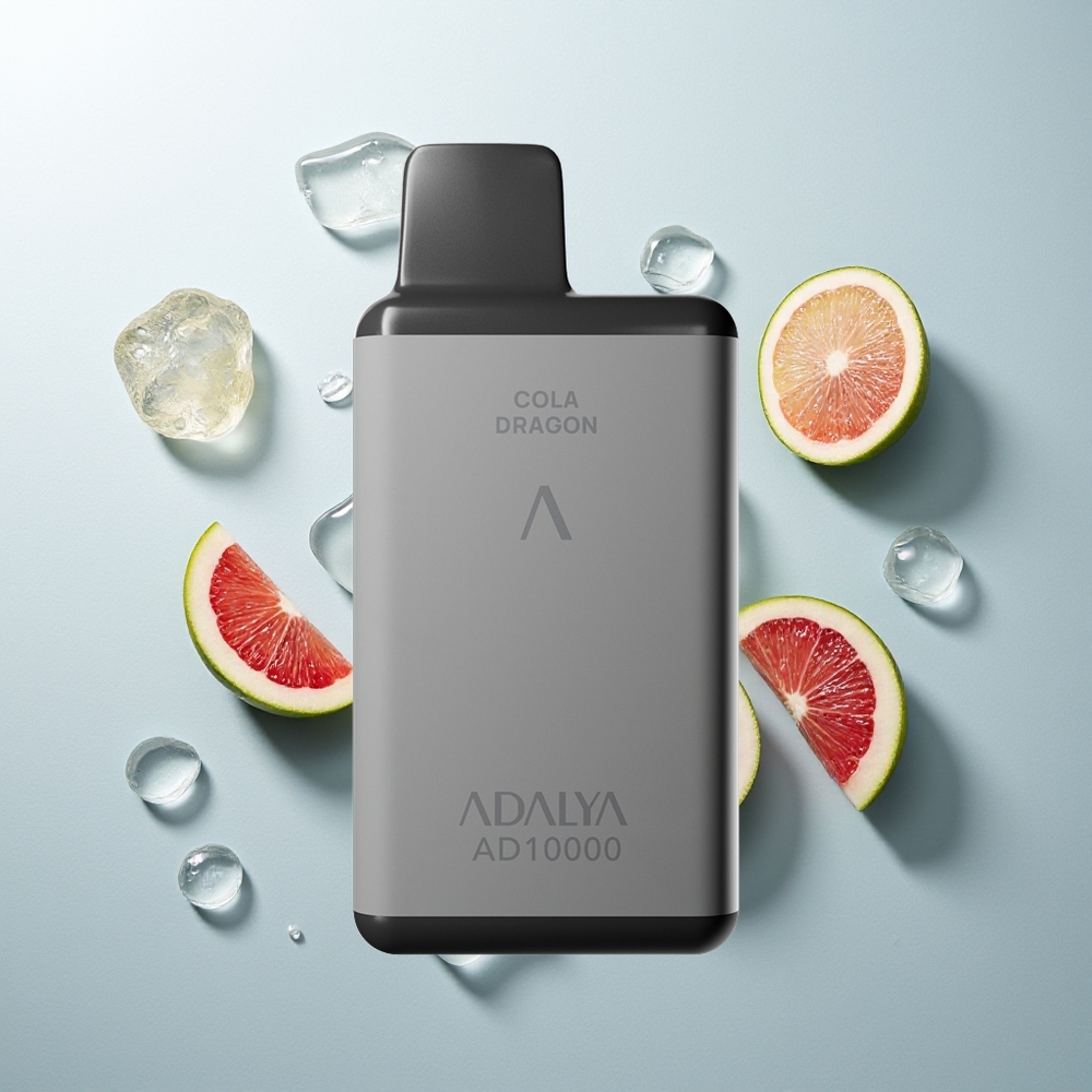 Adalya AD 10000 Puffs Blau Eis Space Grau Sandgestrahlt USB-C Aluminium