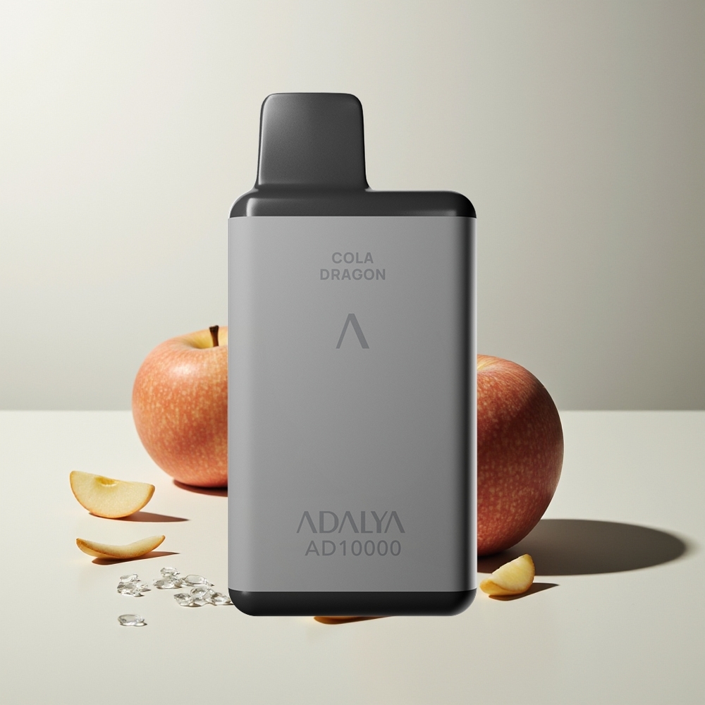 Adalya AD 10000 Puffs Die Zwei Äpfel Space Grau USB-C 14 ml 2%