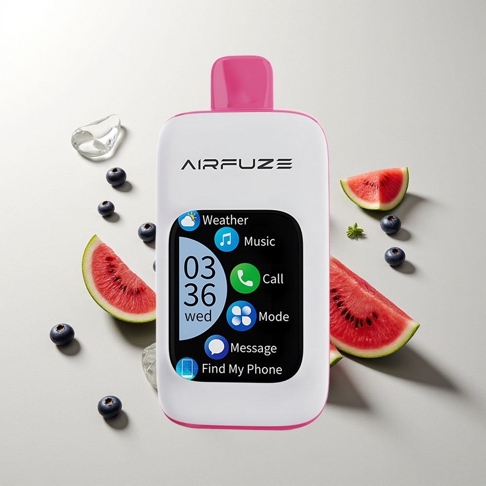 AirFuze Smart 30000 Züge Blaubeere Wassermelone 5% Nikotin 900mAh Typ-C 2.01''TFT