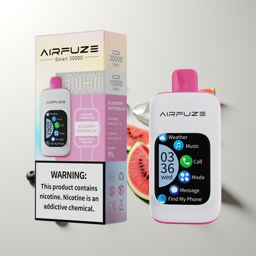 AirFuze Smart 30000 Züge Blaubeere Wassermelone 5% Nikotin 900mAh Typ-C 2.01\'\'TFT