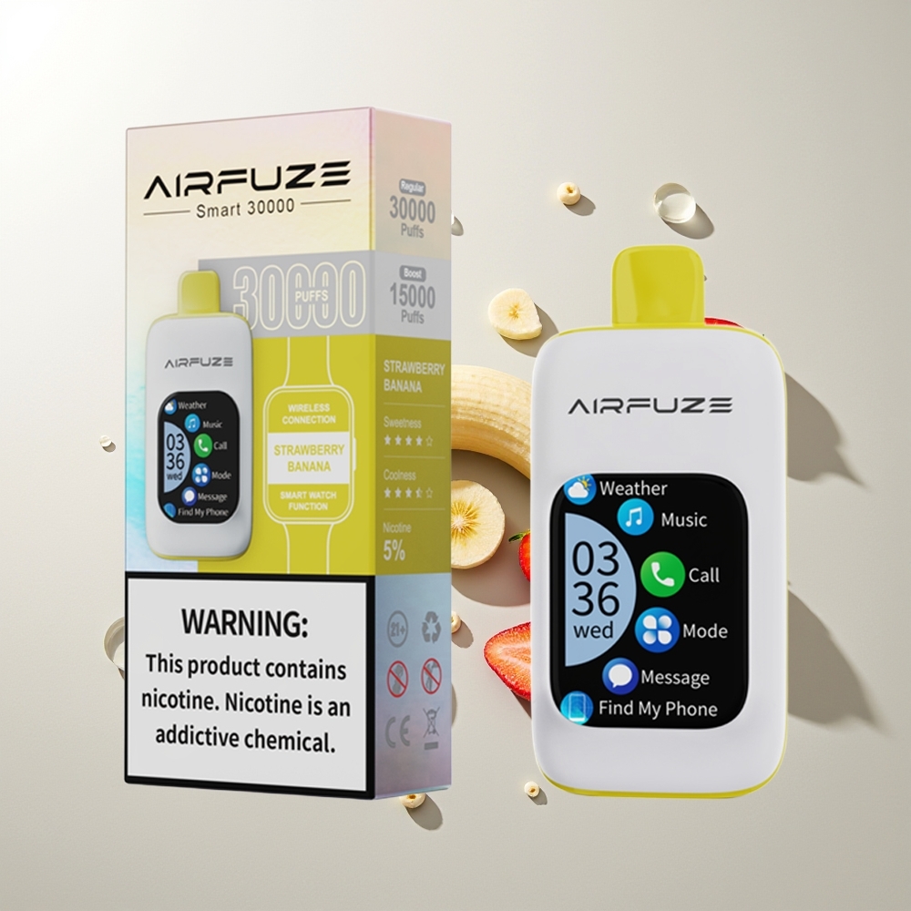 AirFuze Smart 30000 Züge Erdbeer-Banane Disposable Pod mit 5% Nikotin, 900mAh Akku & Type-C Ladeanschluss