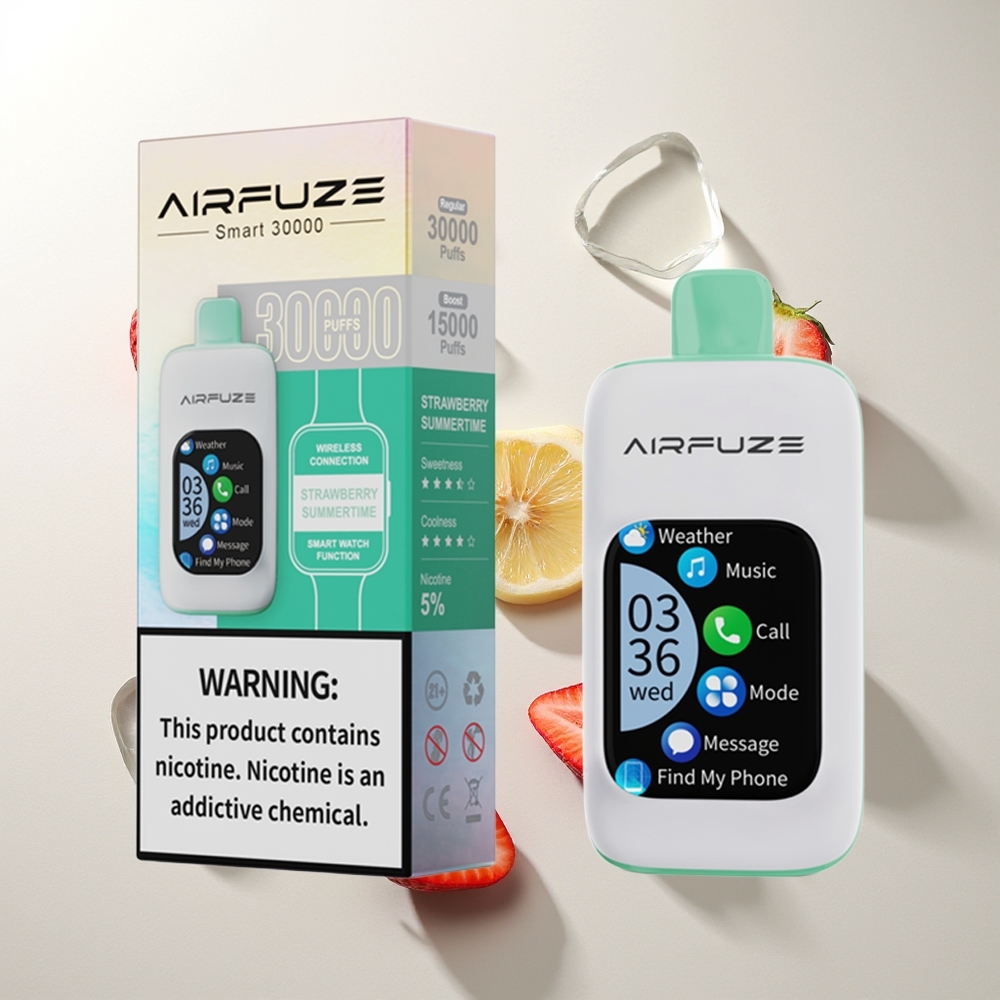 AirFuze Smart 30000 Züge Erdbeersommerzeit TFT Touch Display Typ-C 900mAh