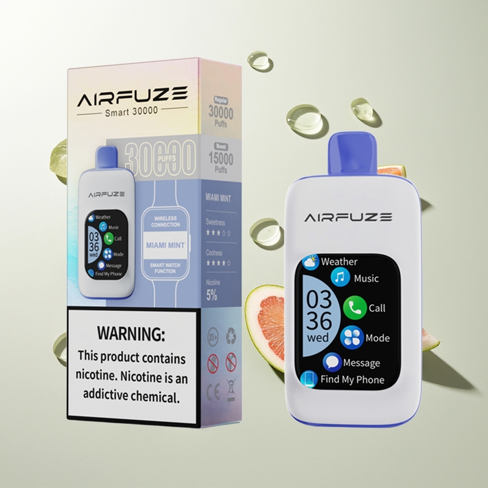 AirFuze Smart 30000 Züge Miami Minze Display Touch TFT Typ-C 900mAh