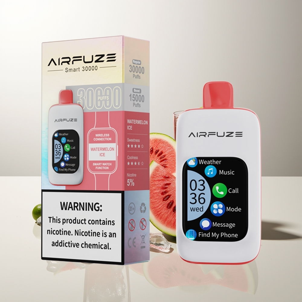 AirFuze Smart 30000 Züge Wassermelone Eis mit 5% Nikotin, 900mAh Akku und Type-C Ladeanschluss