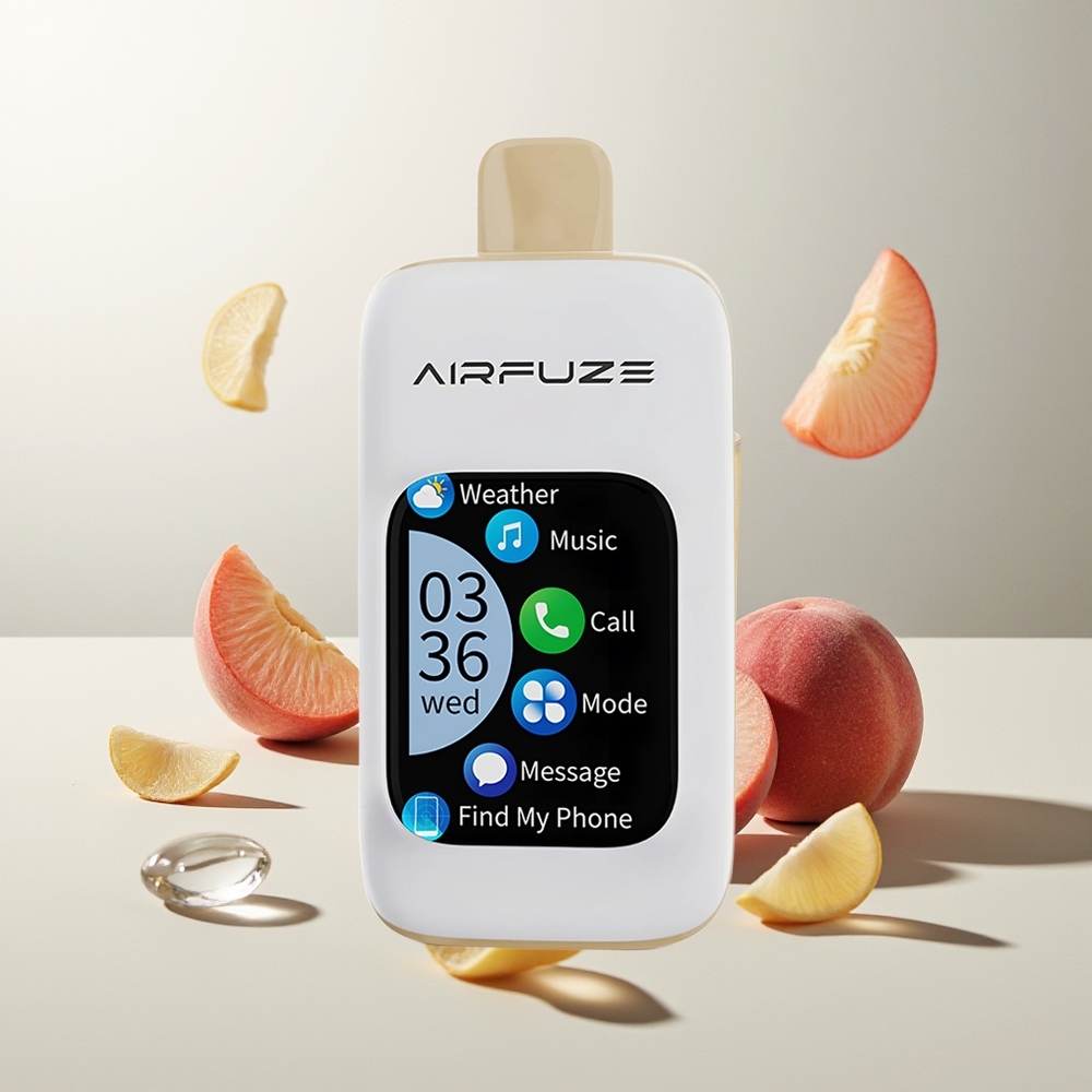 AirFuze Smart Pro 40000 Züge Saftiger Pfirsich Rechargeable Wireless Smart Touch Screen 3-Level Output Adjustment