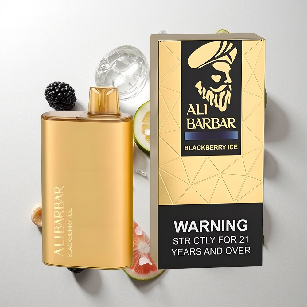 Alibarbar Rich 8000 Züge Schwarzbeer-Eis Einweg-Vape 20ml 2000mAh