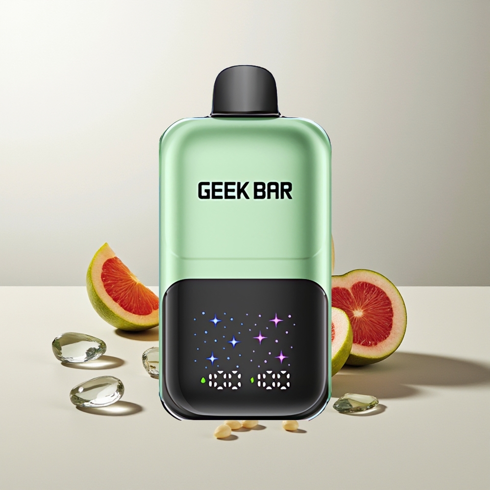 GEEK BAR 2GO 50000 Puffs Doppelapfel A&B Interaktiver Großbildschirm Dual-Tank 20mL 5% Nikotinsalz Aufladbar
