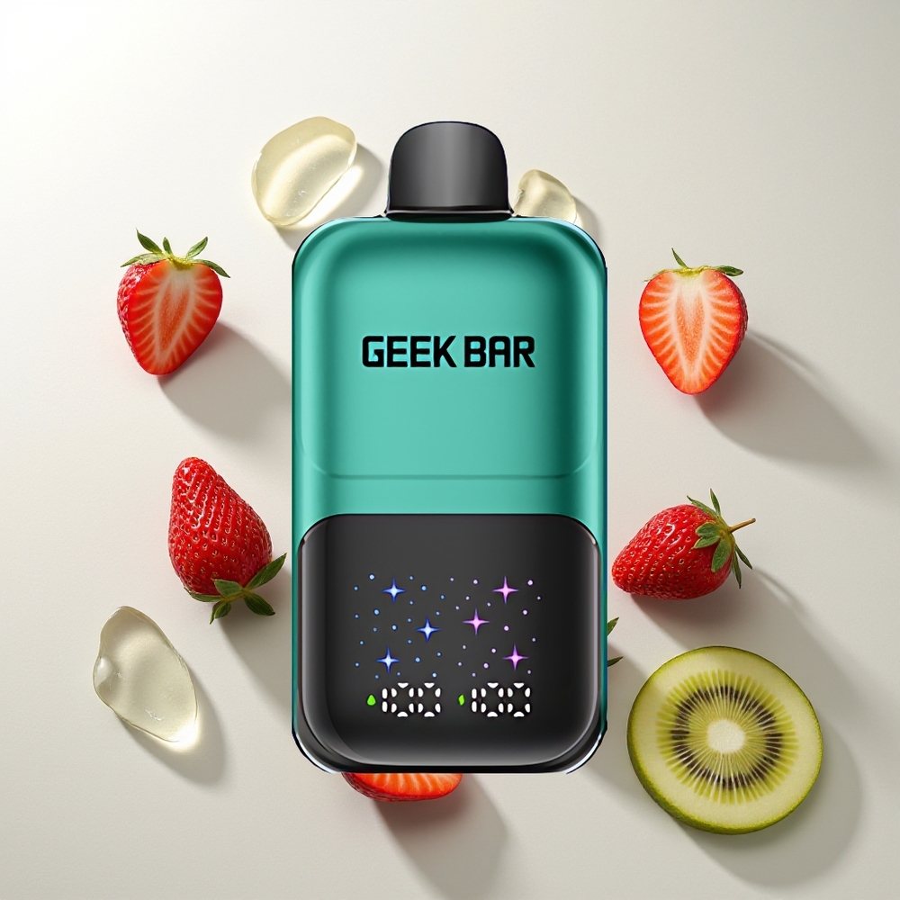 GEEK BAR 2GO 50000 Züge Erdbeere & Kiwi Interaktiver Großbildschirm Dual-Tank 20ml