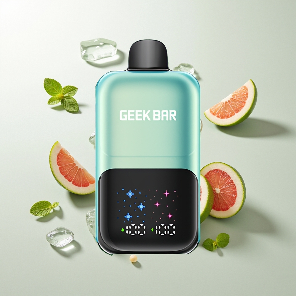 GEEK BAR 2GO 50000 Züge Kühle Minze Eis Interaktiver Großbildschirm Duale Tanks 20mL 5% Nikotin