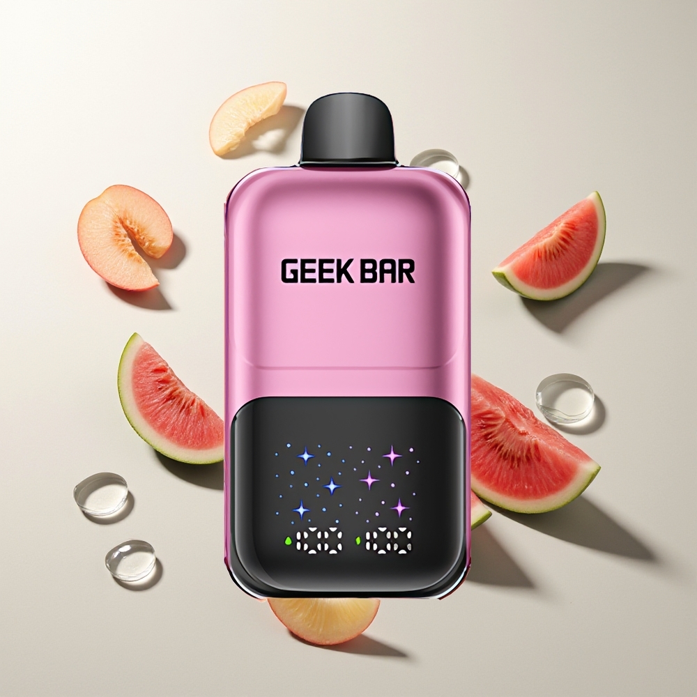 GEEK BAR 2GO 50000 Züge Pfirsich & Wassermelone Dual Tank Interaktiver Bildschirm Einstellbar