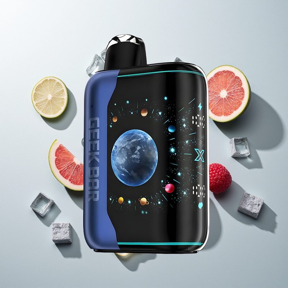 GEEK BAR Platinum Edition 25000 Züge Blaue Himbeere Eis 20mL 2% Nikotin Dual Mesh Coil USB-Type C Lade