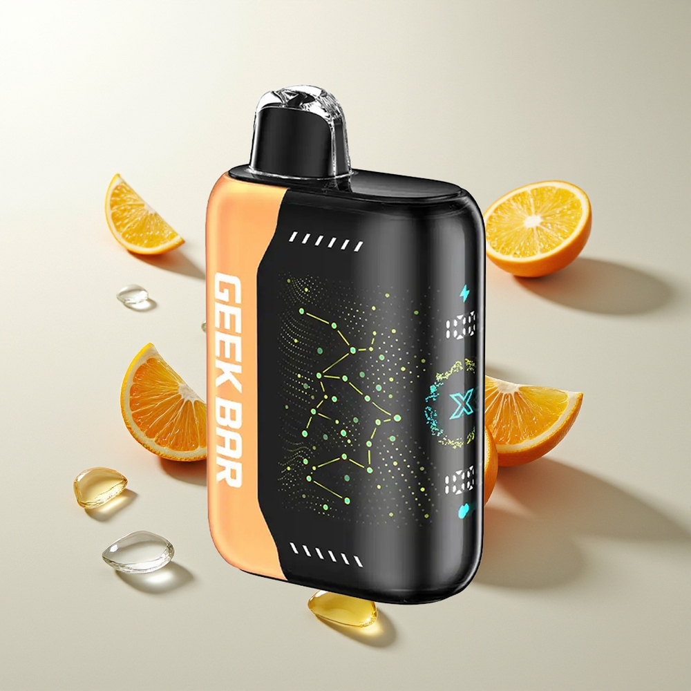 GEEK BAR Pulse X 25000 Hübe Dual Mesh Coil 18mL E-Liquid 0-5% Nikotin USB Typ-C 3D Gebogener Bildschirm Standardversion