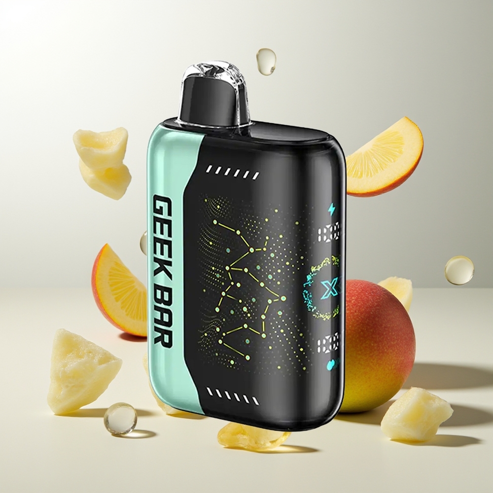 GEEK BAR Pulse X 25000 Hübe Dual Mesh Coil 18mL E-Liquid 0-5% Nikotin USB Typ-C 3D Gebogener Bildschirm Standardversion