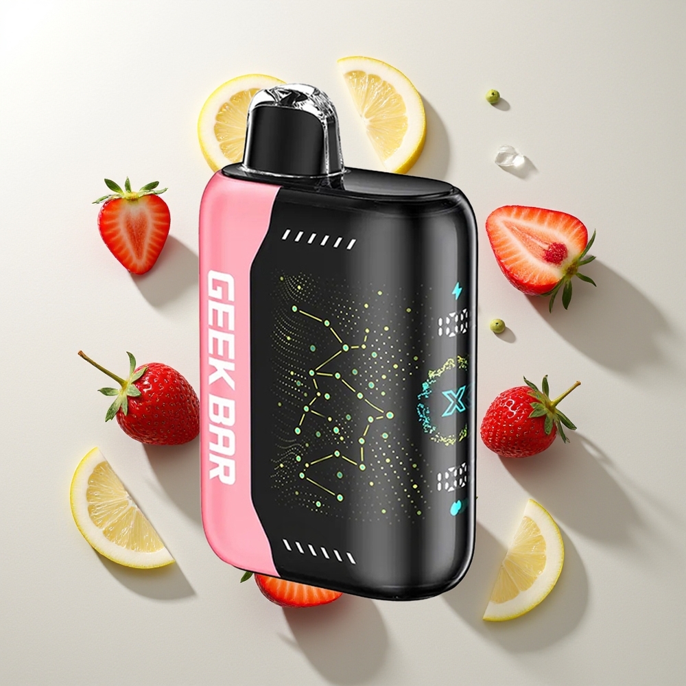 GEEK BAR Pulse X 25000 Hübe Dual Mesh Coil 18mL E-Liquid 0-5% Nikotin USB Typ-C 3D Gebogener Bildschirm Standardversion