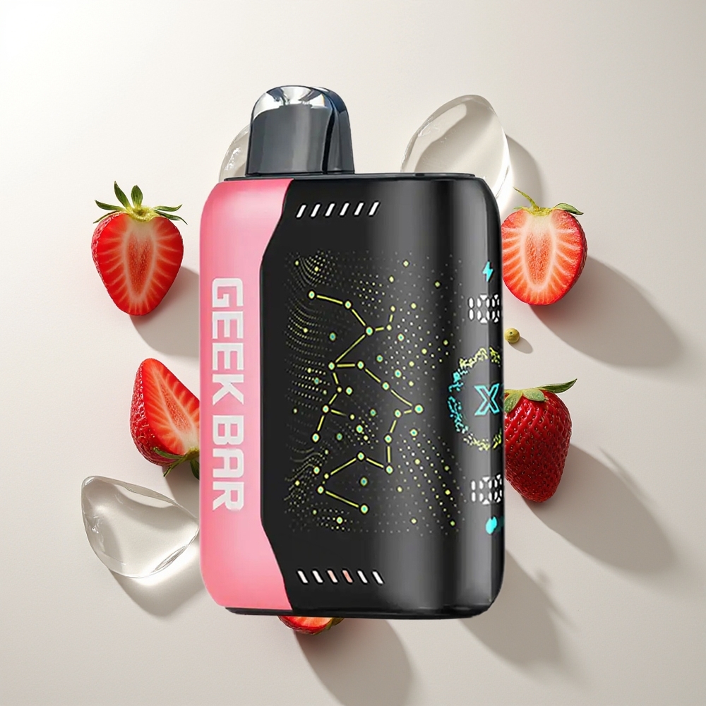 GEEK BAR Pulse X 25000 Hübe Dual Mesh Coil 18mL E-Liquid 0-5% Nikotin USB Typ-C 3D Gebogener Bildschirm Standardversion