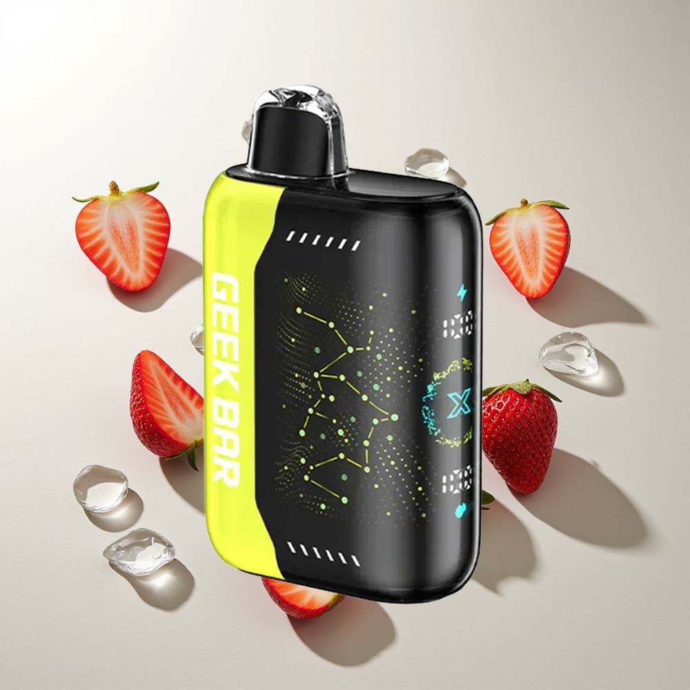 GEEK BAR Pulse X 25000 Hübe Dual Mesh Coil 18mL E-Liquid 0-5% Nikotin USB Typ-C 3D Gebogener Bildschirm Standardversion