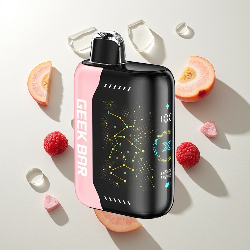 GEEK BAR Pulse X 25000 Hübe Dual Mesh Coil 18mL E-Liquid 0-5% Nikotin USB Typ-C 3D Gebogener Bildschirm Standardversion