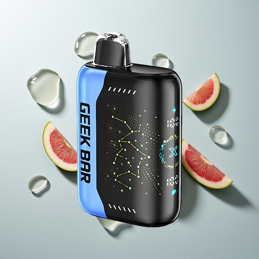 GEEK BAR Pulse X 25000 Hübe Dual Mesh Coil 18mL E-Liquid 0-5% Nikotin USB Typ-C 3D Gebogener Bildschirm Standardversion