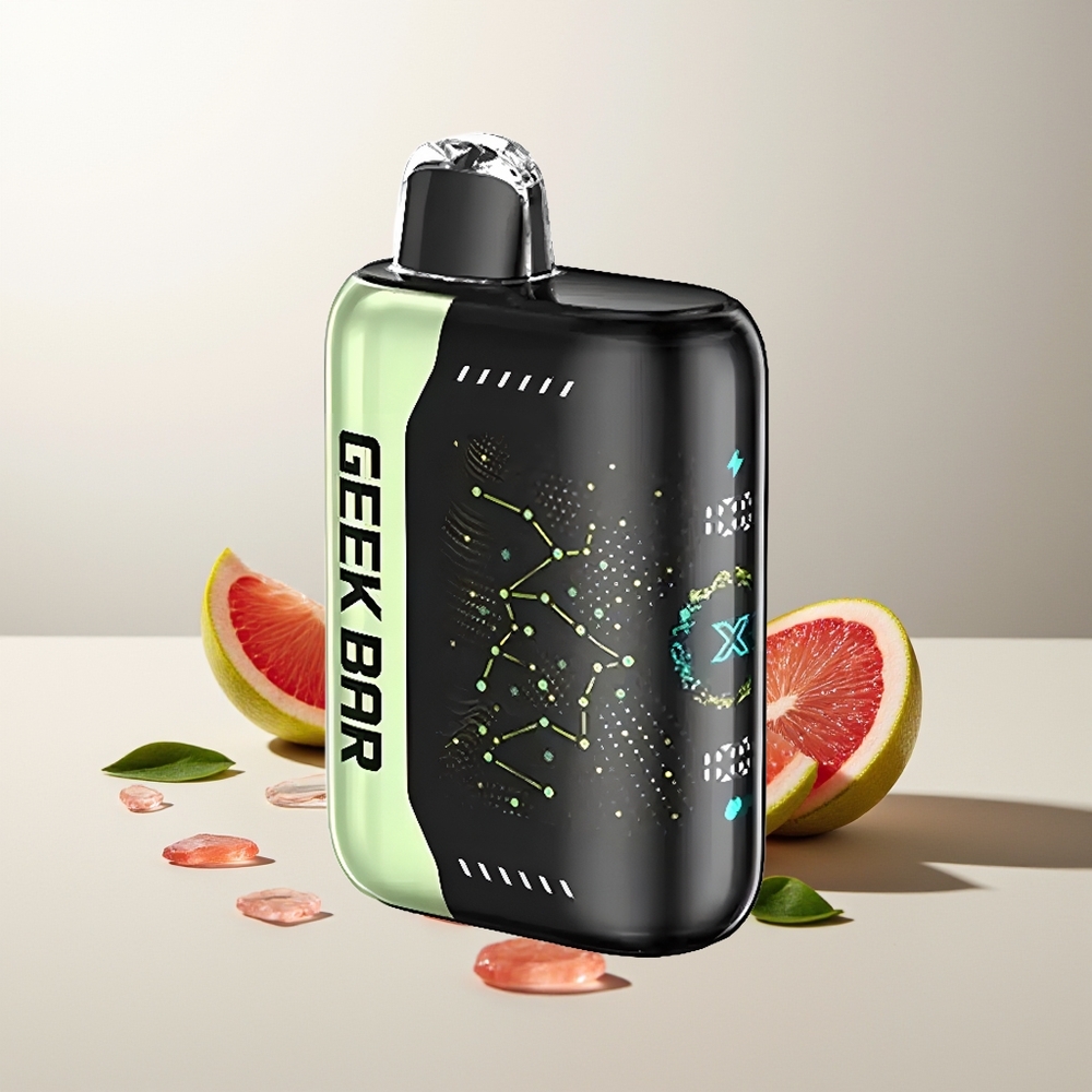 GEEK BAR Pulse X 25000 Hübe Dual Mesh Coil 18mL E-Liquid 0-5% Nikotin USB Typ-C 3D Gebogener Bildschirm Standardversion