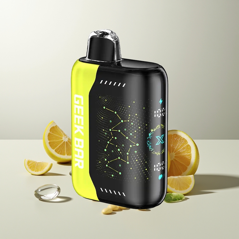 GEEK BAR Pulse X 25000 Hübe Dual Mesh Coil 18mL E-Liquid 0-5% Nikotin USB Typ-C 3D Gebogener Bildschirm Standardversion