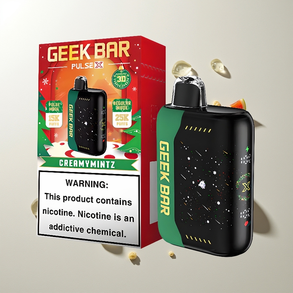GEEK BAR Pulse X 25000 Züge Weihnachts Edition Dual Mesh Coil 18mL E-Liquid USB-C