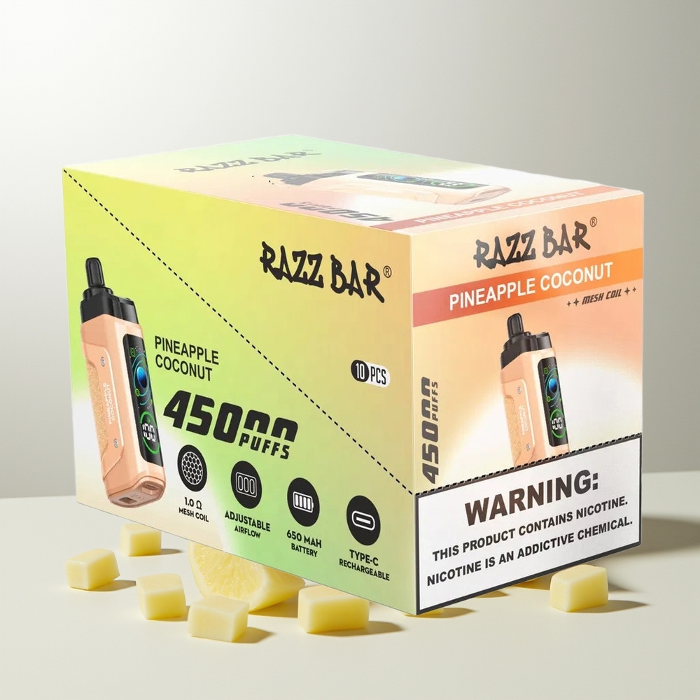 Razz Bar 45000 Züge Ananas Kokos Typ-C Aufladbar 20 mg/ml Nikotin
