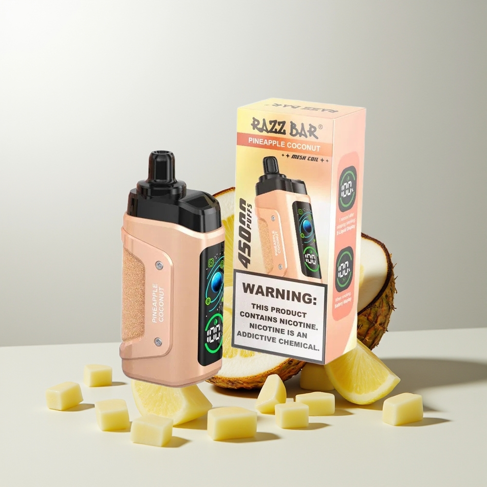 Razz Bar 45000 Züge Ananas Kokos Typ-C Aufladbar 20 mg/ml Nikotin