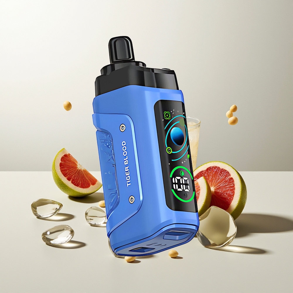 Razz Bar 45000 Züge Tigerblut 1.0 Ohm Mesh Coil Typ-C Aufladbar 20 mg/ml Nikotin