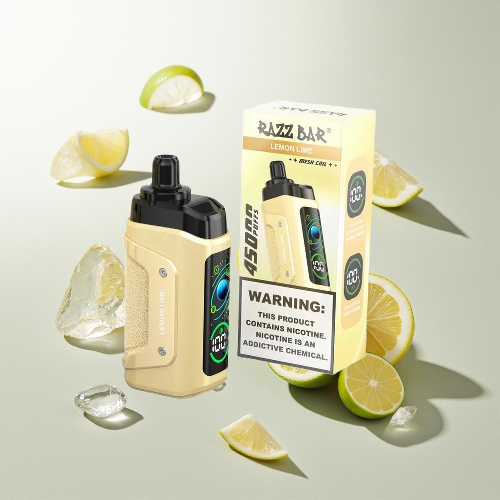 Razz Bar 45000 Züge Zitrone Limette Mesh Coil Typ-C Aufladbar