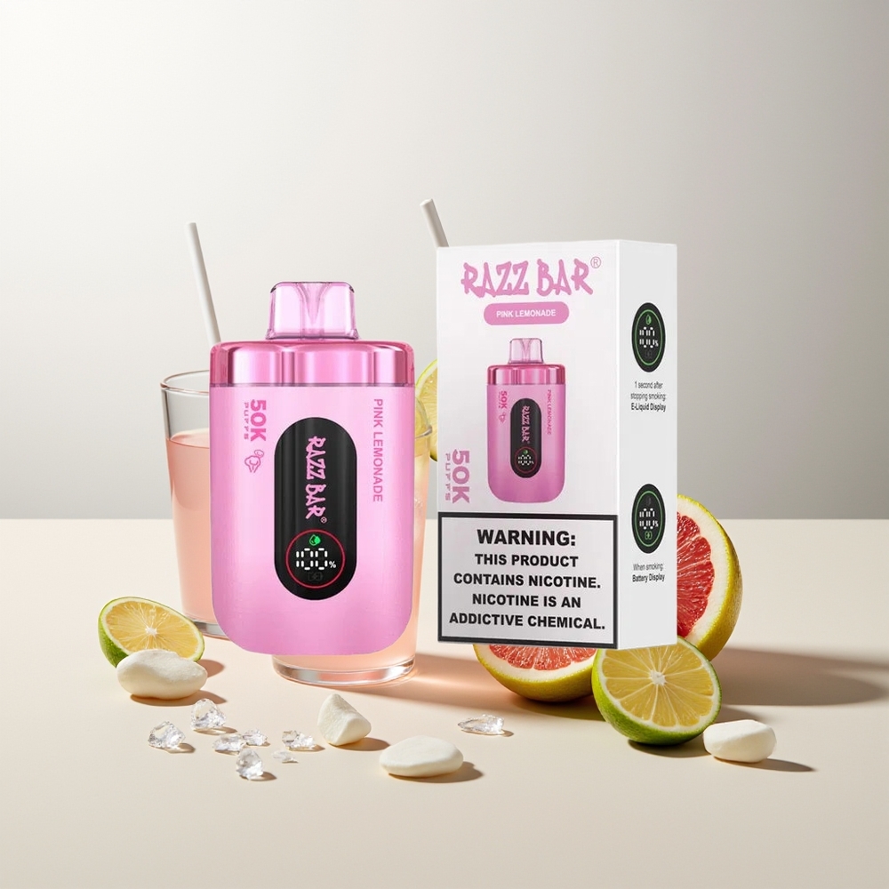 Razz Bar 50K Züge Rosa Limonade Mesh Coil Typ-C