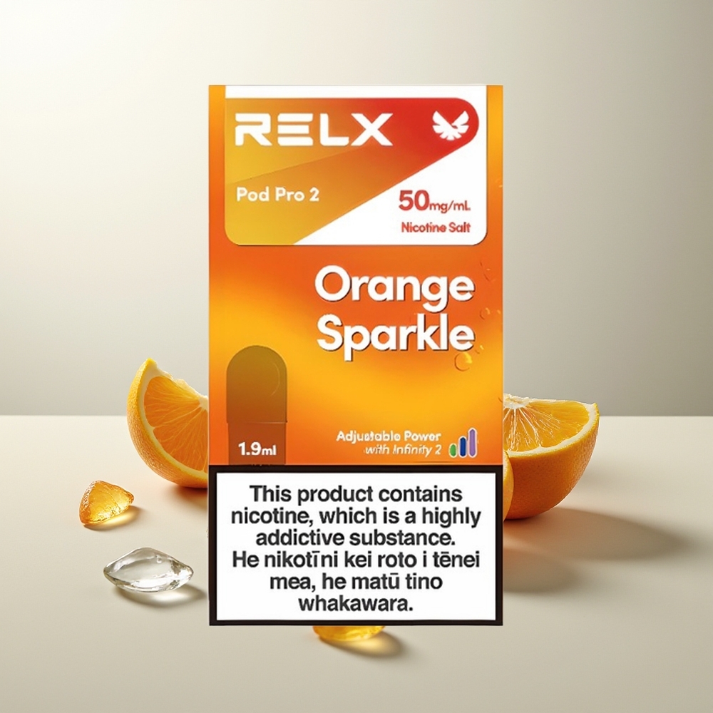 RELX Pod Pro 2 600 Züge 1.9ml 3 Spannungseinstellungen Orange Funkeln