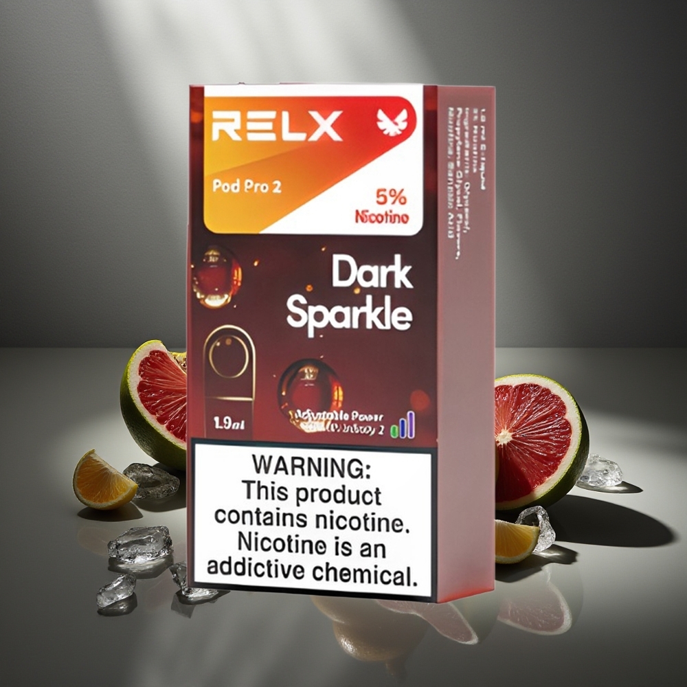 RELX Pod Pro 2 600 Züge 1.9ml Dunkler Glitzer 2/3 Pods 3 Spannungsstufen