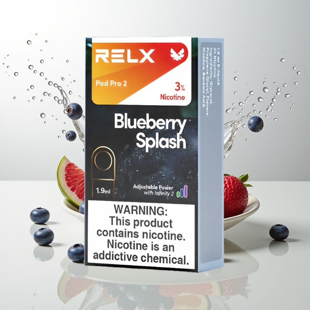 RELX Pod Pro 2 600 Züge Heidelbeer-Geschmack 1.9ml 3 Spannungsmodi