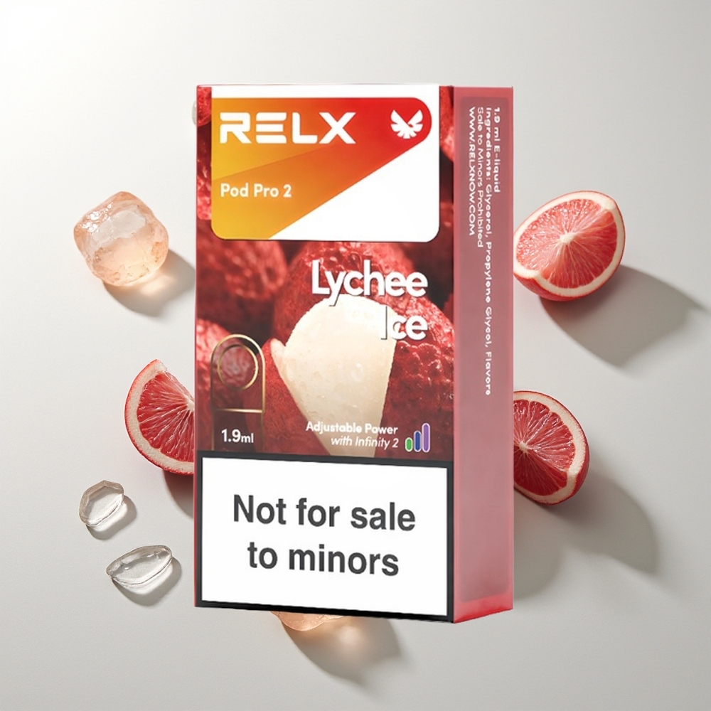 RELX Pod Pro 2 600 Züge Litschi-Eis 1.9ml 3-Stufen-Volt