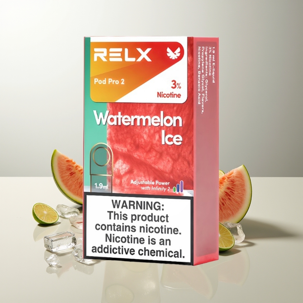 RELX Pod Pro 2 600 Züge Wassermelone Eis 1.9ml 3 Spannungsstufen (5.5W/6.5W/8W)