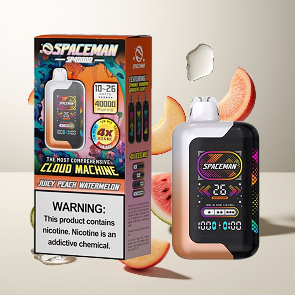 SMOK SPACEMAN SP40000 2-Mund Saftiger Pfirsich Wassermelone 1000mAh 20ml 50mg