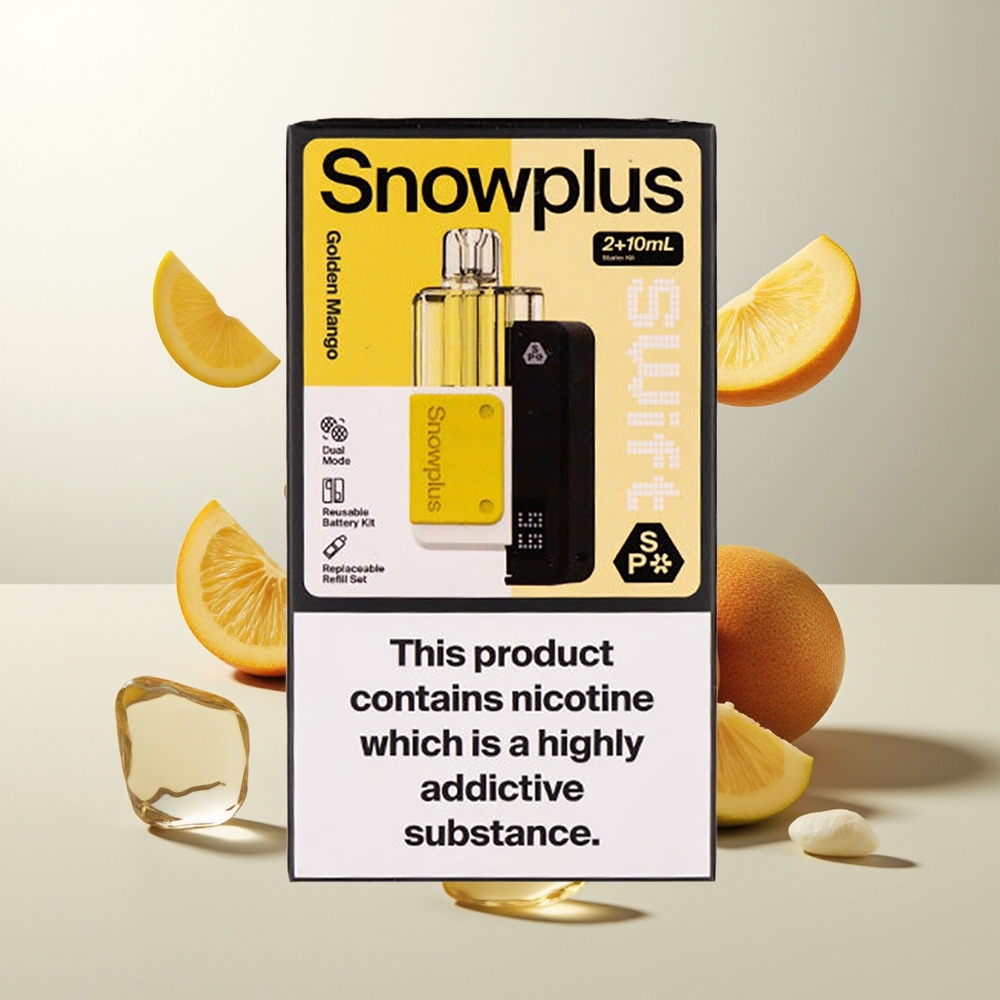 Snowplus Swift 5000 Züge Goldene Mango Dual Mesh 1000 mAh 43x81x25