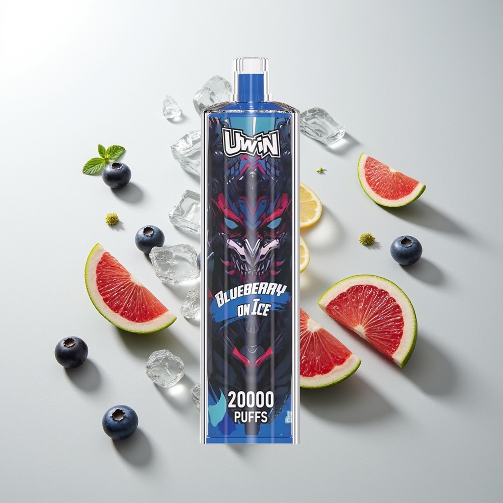 UWIN Shisha Hookah Crystal 20000 Züge Blaubeer-Eis Typ-C Mesh