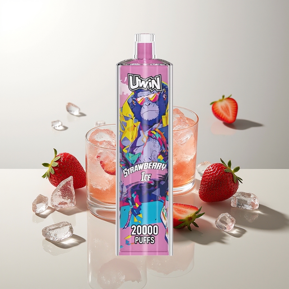 UWIN Shisha Hookah Crystal 20000 Züge Erdbeer-Eis