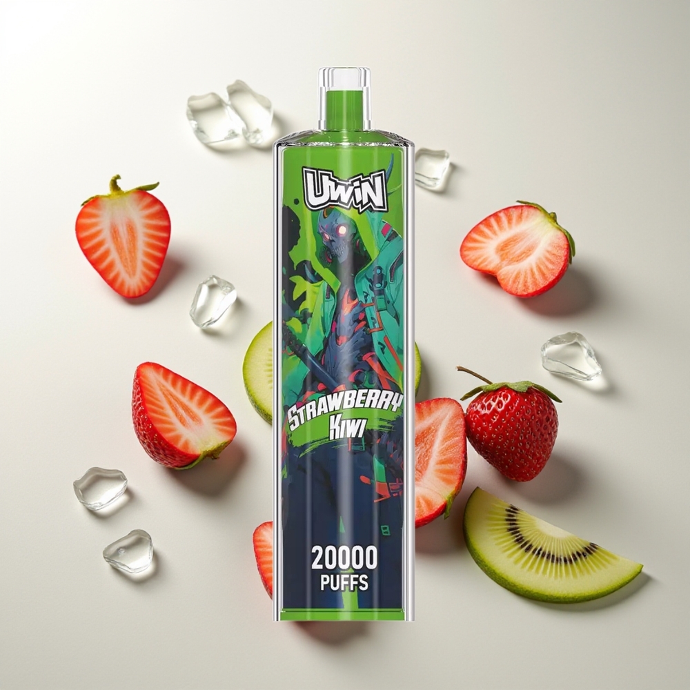UWIN Shisha Hookah Crystal 20000 Züge Erdbeer-Kiwi Typ-C Mesh 22ml 650 mAh
