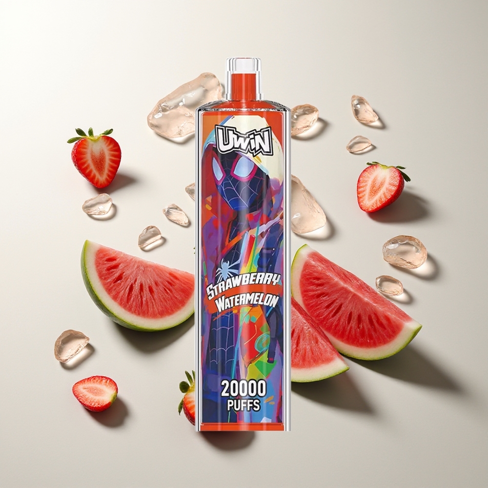 UWIN Shisha Hookah Crystal 20000 Züge Erdbeer-Wassermelone Mesh Coil 22ml Type-C