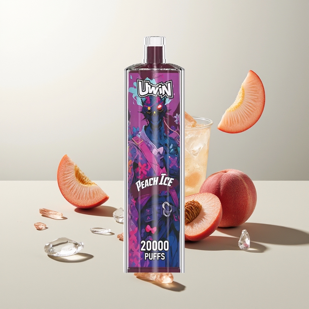 UWIN Shisha Hookah Crystal 20000 Züge Pfirsich Eis Typ-C Mesh Coil