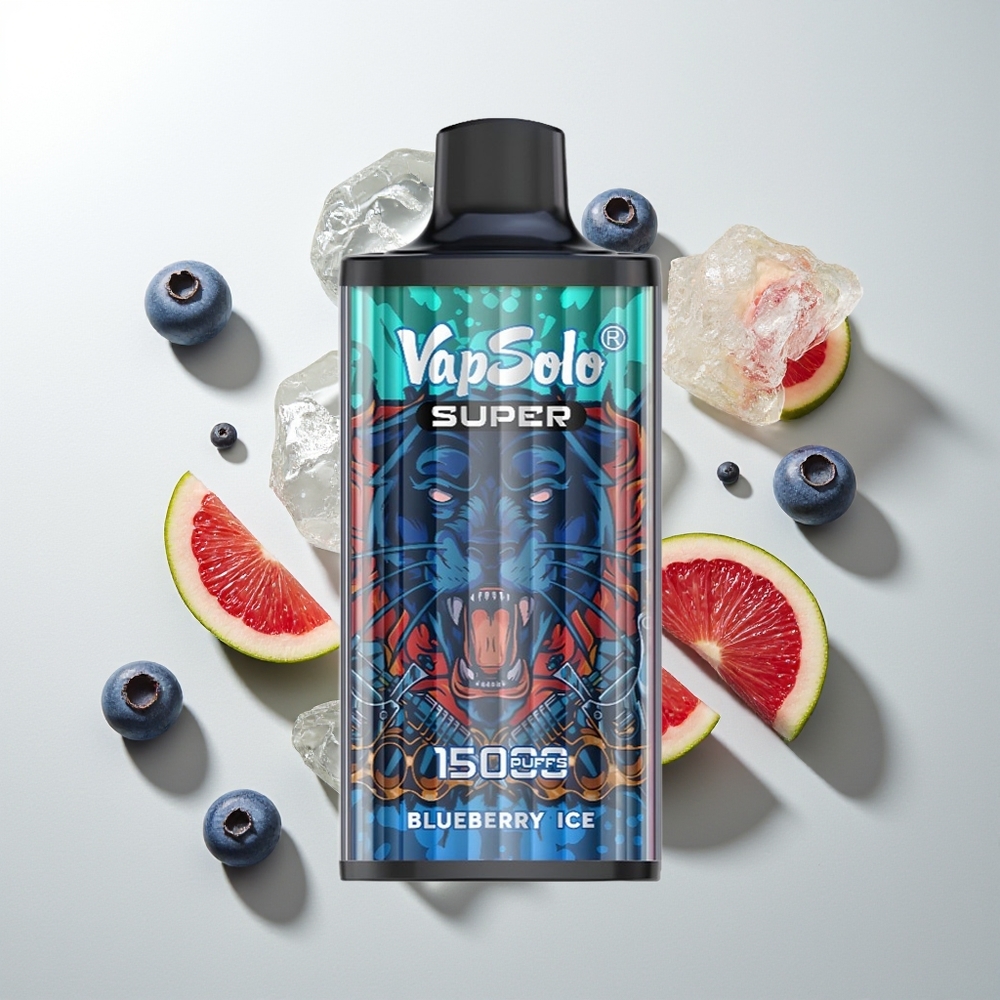 Vapsolo Super 15000 Züge Blaubeer-Eis 40ml 850mAh Typ-C Mesh