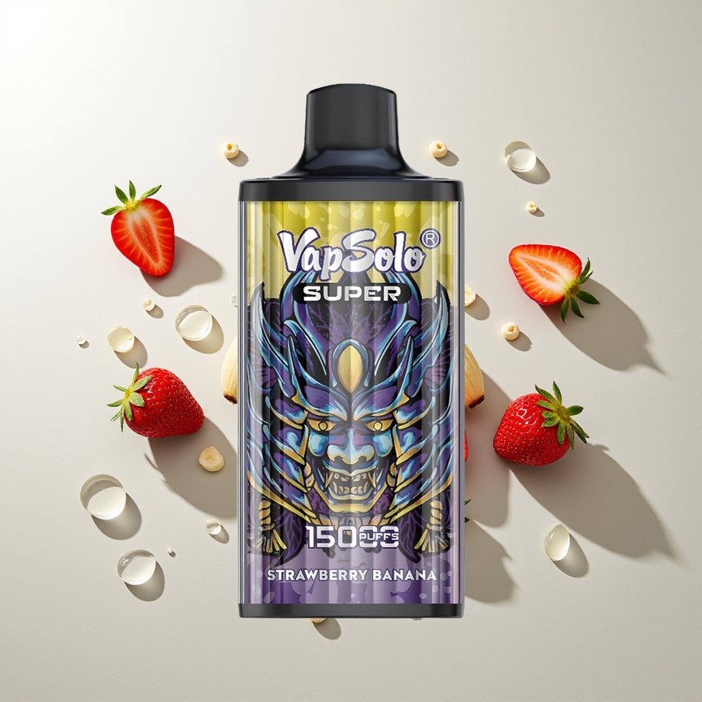 Vapsolo Super 15000 Züge Erdbeer Banane 40ml 850mAh Mesh Coil Typ-C