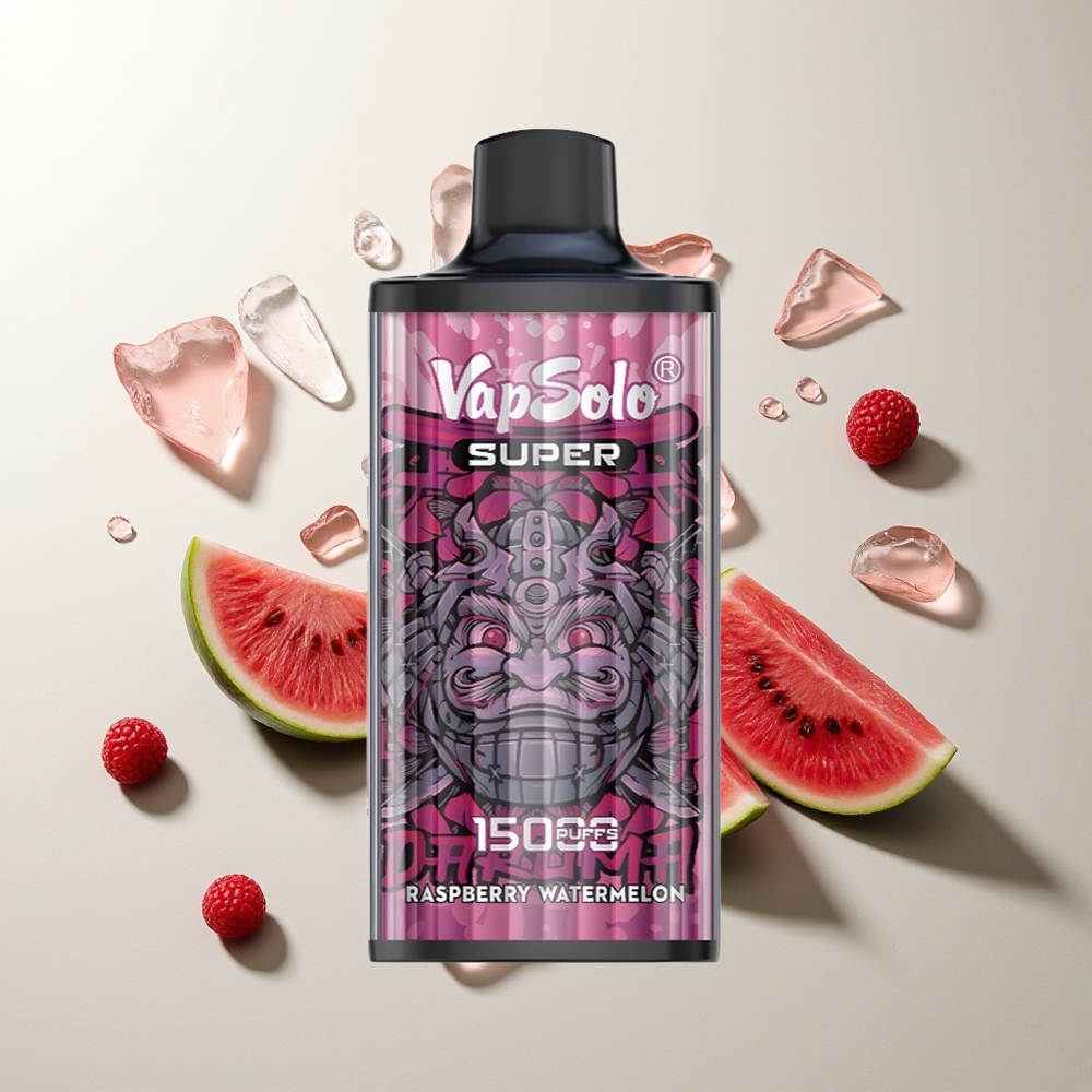Vapsolo Super 15000 Züge Himbeere Wassermelone 40ml 850mAh Mesh Coil Typ-C