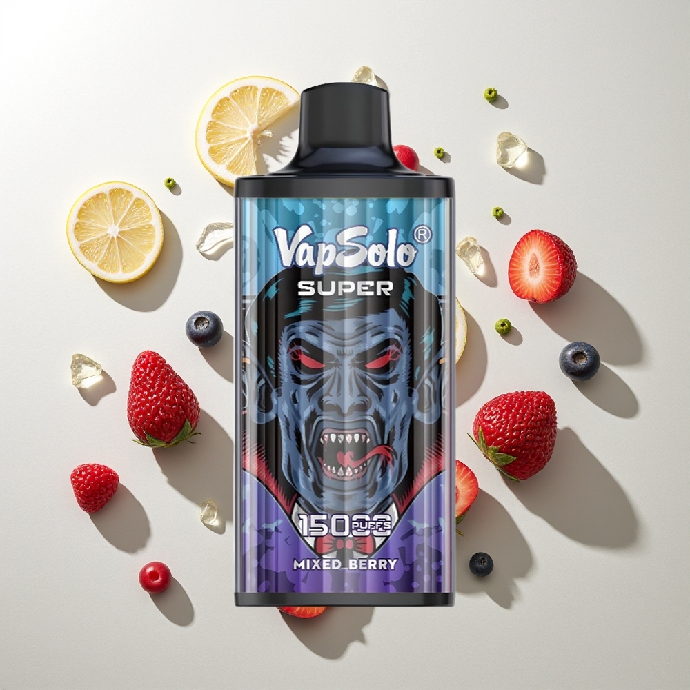 Vapsolo Super 15000 Züge Mischbeeren 40ml 850mAh Mesh Coil Typ-C