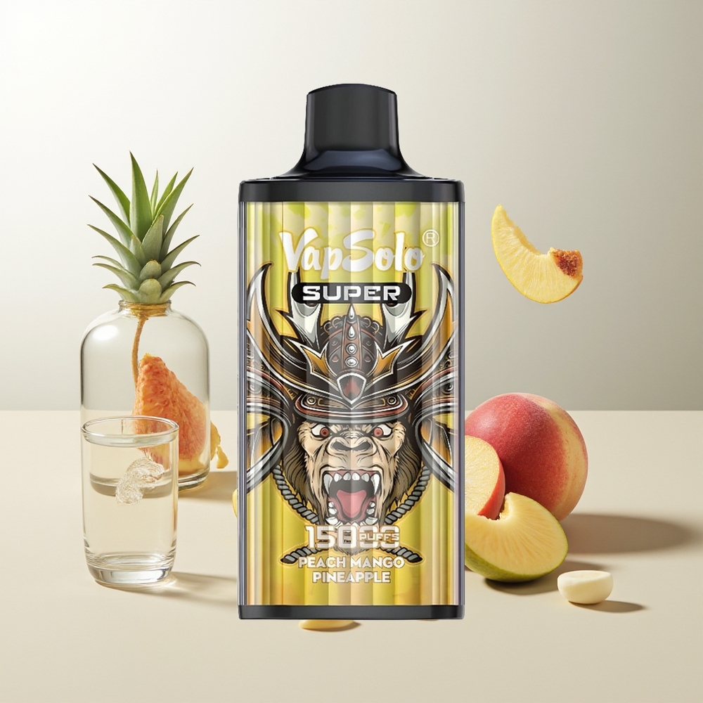 Vapsolo Super 15000 Züge Pfirsich Mango Ananas 40ml 850mah Mesh Typ-C