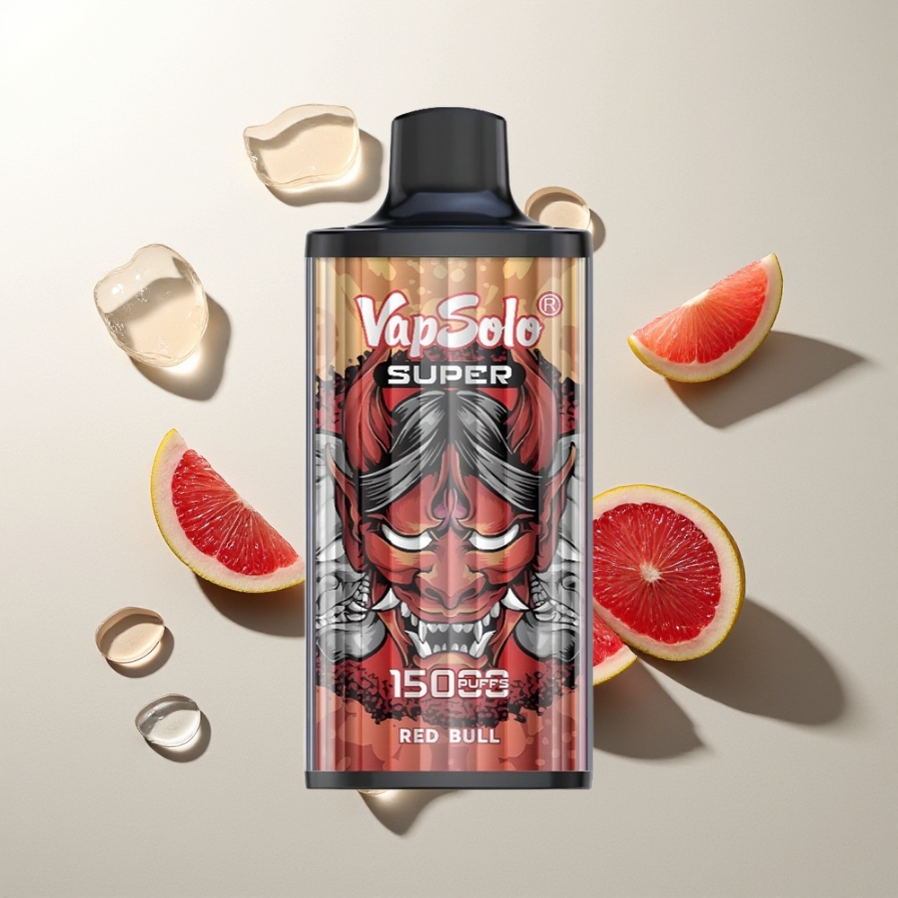 Vapsolo Super 15000 Züge Roter Stier 40ml 850mAh Typ-C Mesh