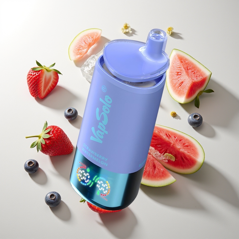 VapSolo Triple 30000 Puffs Erdbeere Wassermelone & Blaubeere Eis Typ-C 40ml 20mg/ml/50mg/ml