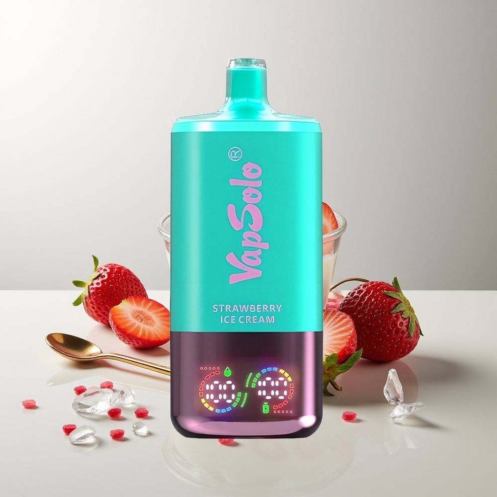 Vapsolo Triple 30000 Puffs Erdbeer-Eiscreme Typ-C 40ml